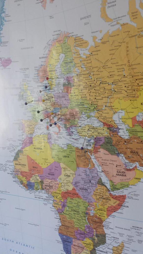 thischarmingkid's tweet photo. I hope my whole map will be filled with these in the future. I just wanna travel 📍 http://t.co/4SGdFqO6Eh