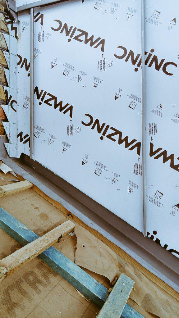 bellzinc's tweet image. Nice bit of zinc in dulwich.vertical cladding. And, wrapped around a qwerky angled dormer! #notlevel #zincroofing