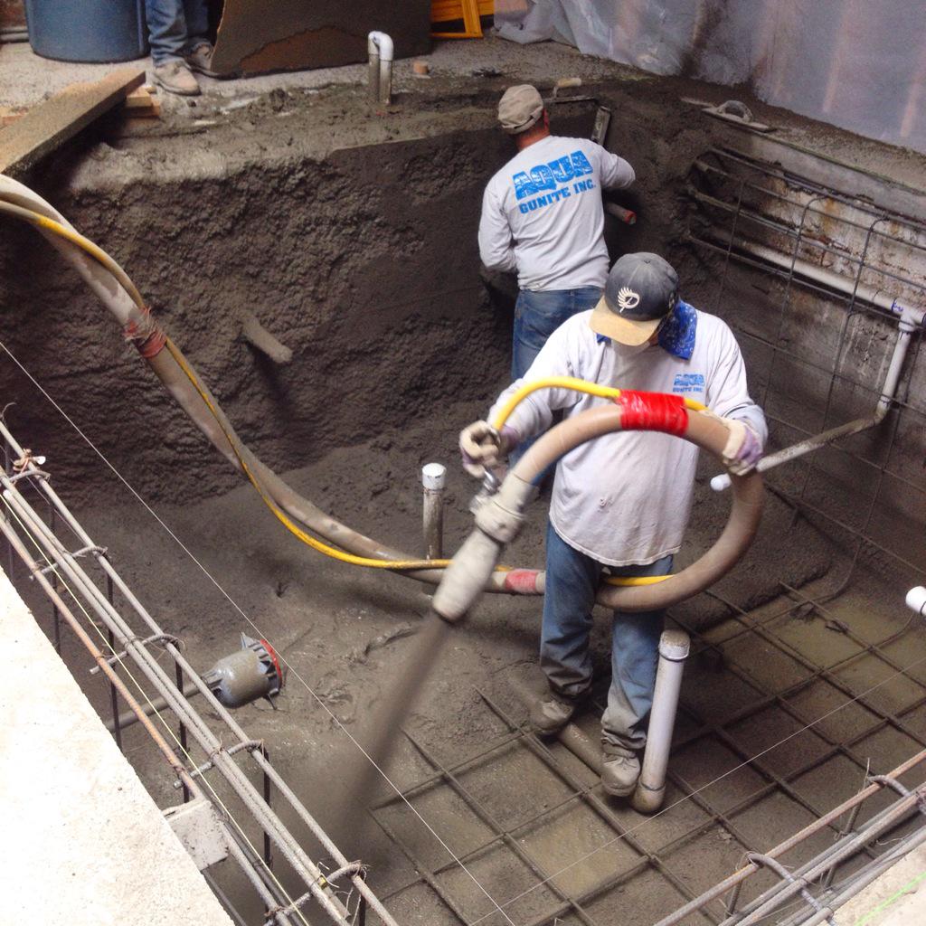 OnsenSF's tweet photo. Spraying the gunite in our soaking pool. #onsensf #tenderloinsf #gunitepool http://t.co/ayYrDBe5DD
