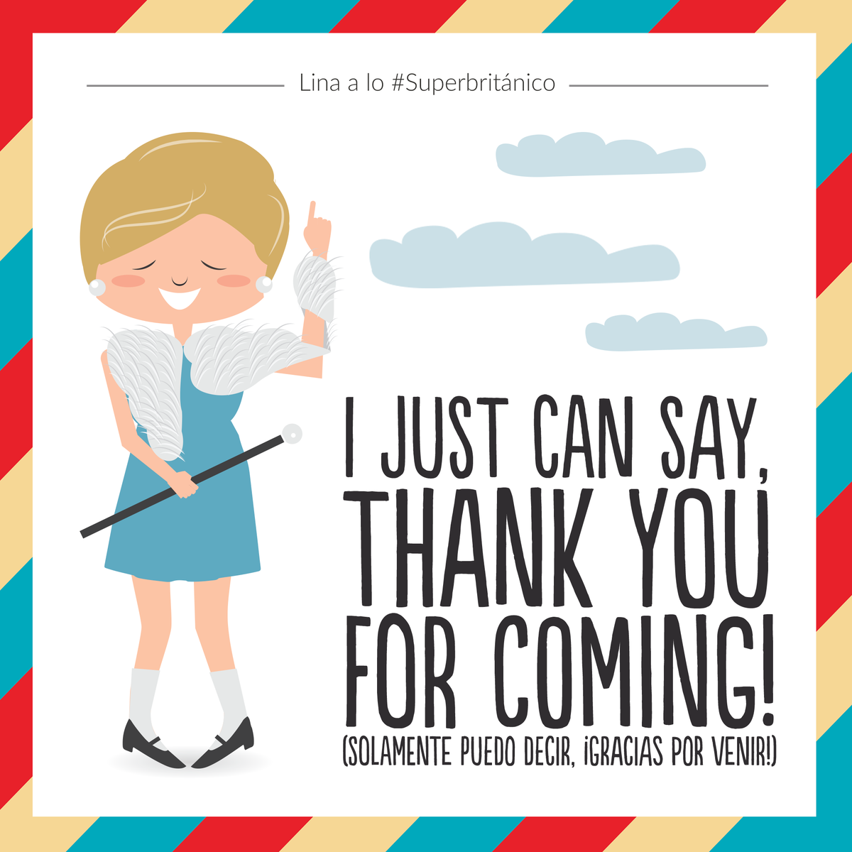 Superbritanico's tweet photo. Grande Lina a lo #Superbritánico: I just can say, thank you for coming! (Solamente puedo decir, ¡gracias por venir!). http://t.co/9GJAJO23Zj