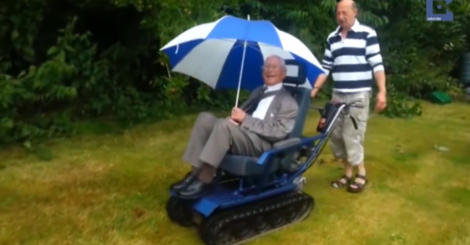 SelfCatheters's tweet photo. Man Builds Rad All-Terrain Wheelchair That Looks Like A Tank For War Hero Dad https://t.co/MVoqpbQ0Lf http://t.co/Y3dYq8fD64