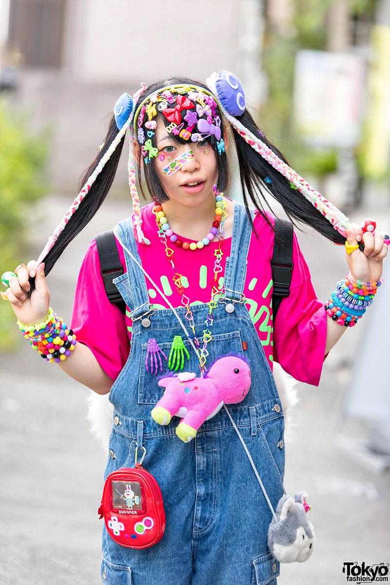 Cute twintails style by yua_purple at the harajuku decora meetup in