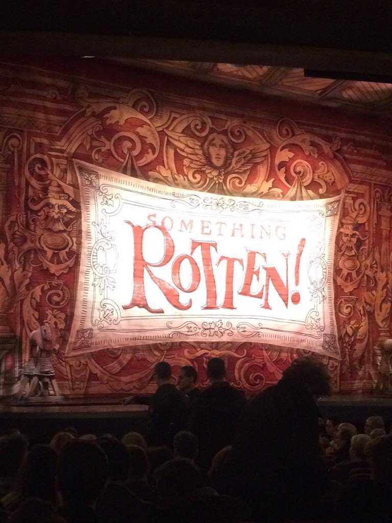 Waythestudly's tweet photo. @broadwaycom Something Rotten at St. James Theatre. Most fun I've had in my life! http://t.co/BQFyA5MaOT