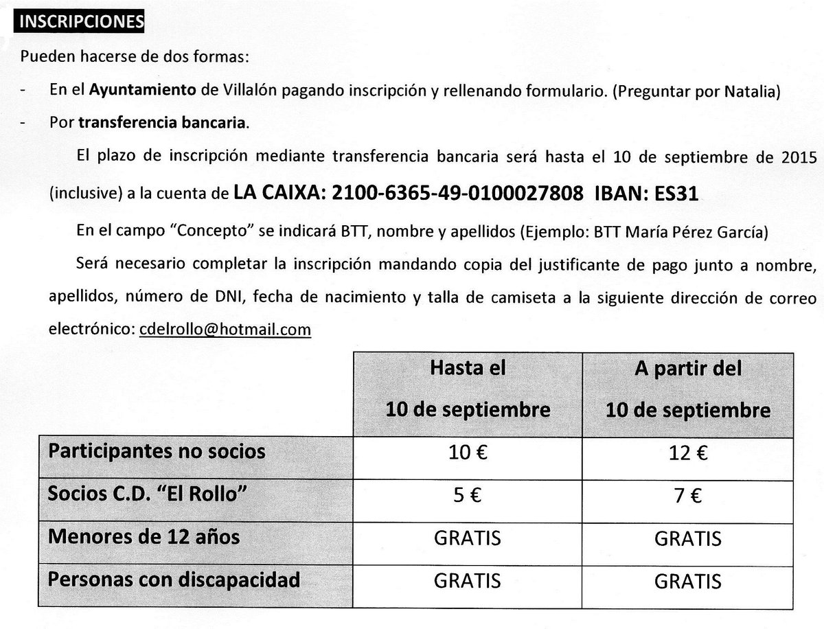 CDElRollo's tweet photo. Aquí tenéis toda la información necesaria para poder realizar la inscripción a la II Ruta BTT "Costa del Adobe" http://t.co/ZoLPqlLXam