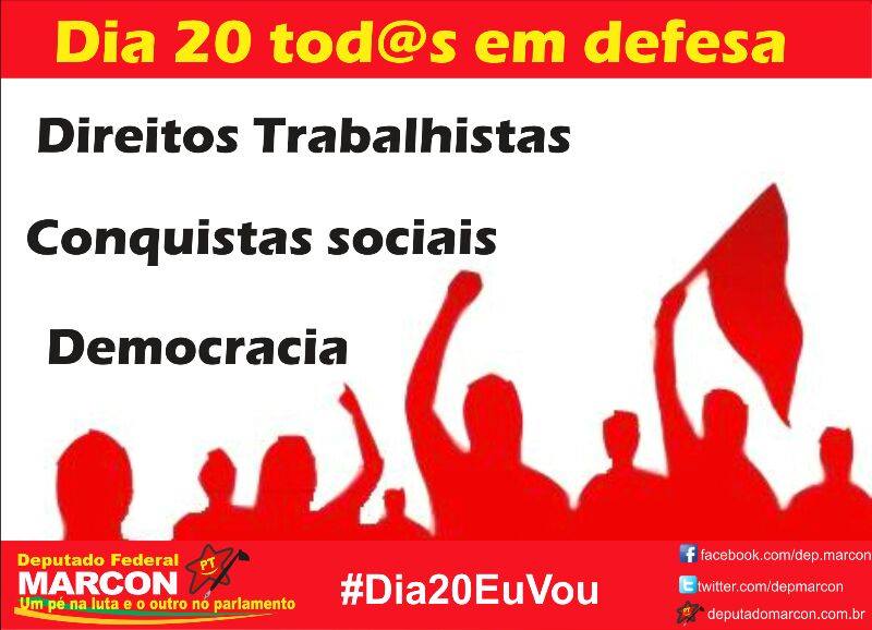 deputadomarcon's tweet photo. Todos e todas na Marcha. #NaoVaiTerGolpe http://t.co/apjAF1PIt3