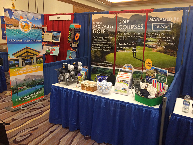 OroValleyAZGov's tweet photo. At the @AzCities conference? We're all set up! Make sure to swing by the Oro Valley booth and say hi! #LACT15 http://t.co/SWZq2b0eO9