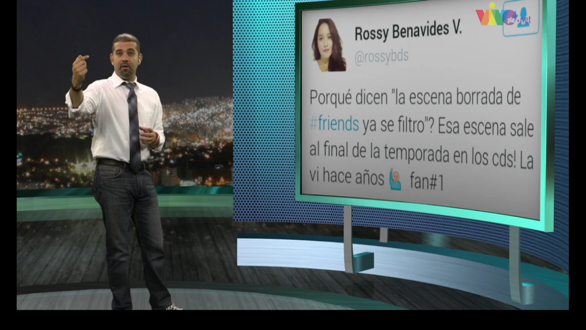 vivoplaynet's tweet photo. .@rossybds vio la “escena borrada” de Friends hace años #NotiTweets http://t.co/7r7Rxez3bE http://t.co/ITWzsgM7v6