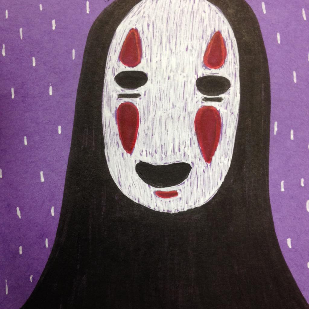 Raicodoll's tweet photo. The Noface aesthetic: be invisible and eat constantly. #workcomics http://t.co/m8o1eRJn6m