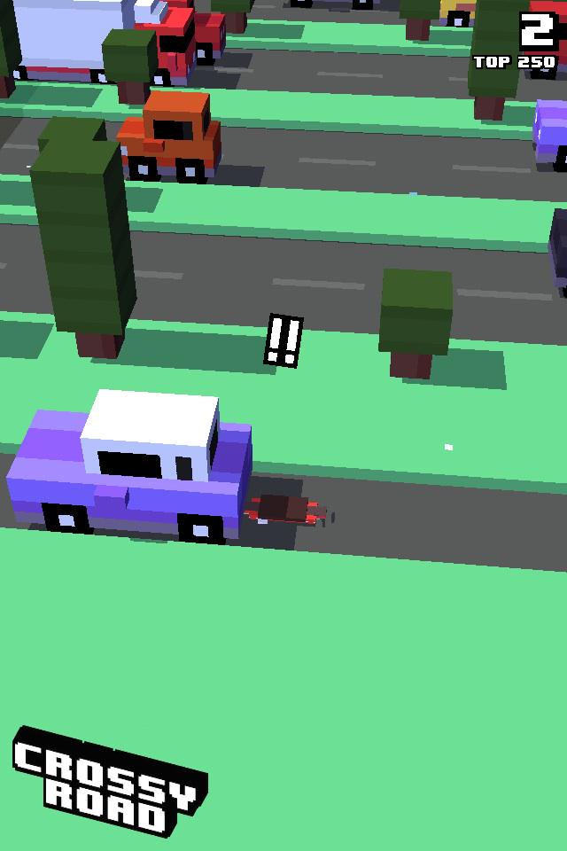 WicketyWack's tweet photo. 2 on #crossyroad. My top is 250.    http://t.co/gLehcnr2CI http://t.co/R7lgT3kwJG