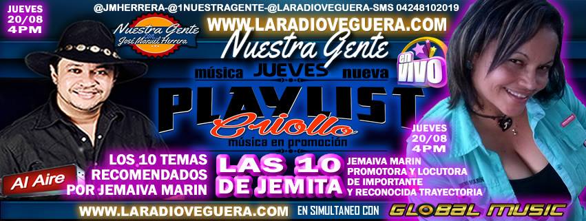 jmherrera's tweet photo. VAMOS AL AIRE CON @1nuestragente CON #LAS10DJEMITA @Jemaiva POR @laradioveguera Y #GLOBALMUSICNETWORK http://t.co/ShrF3WweJd