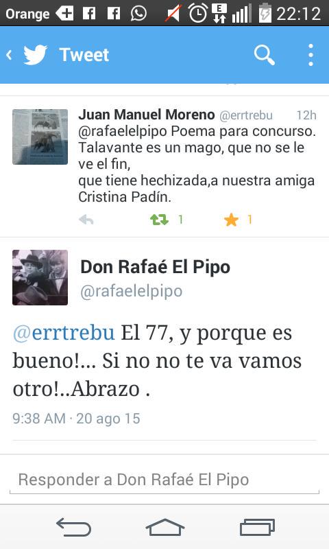 @RamonNAVALROSAL <a href="/CrisBayo7/">Cris Bayo</a> <a href="/rafaelelpipo/">Don Rafaé El Pipo</a> <a href="/botonesdeplata/">José María Minguet</a> 
No me hace ni mijita de gracia...
Lo dejo y listo.Tongo...