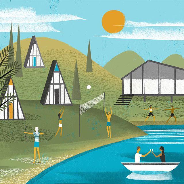 New piece on adult summer camps for Vogue.com. Major vacay vibes. 🌴🍹🌞