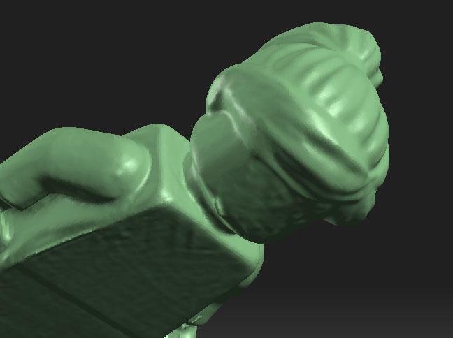 ScannerWorksNY's tweet image. I've had some requests for sample scans, so I scanned this 1.5" Lego minifig last night. Check out the hair detail!