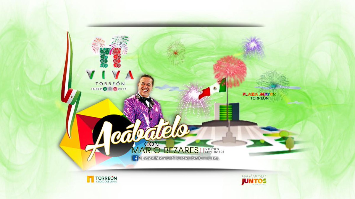 PlazaTorreon's tweet photo. #Torreón.- @AcabateloMTTV con @mario_bezares en la @PlazaTorreon SEP 11 [@AyuntTorreon @mrikelme @MMTVLaguna] http://t.co/u3Gx8YXmfV