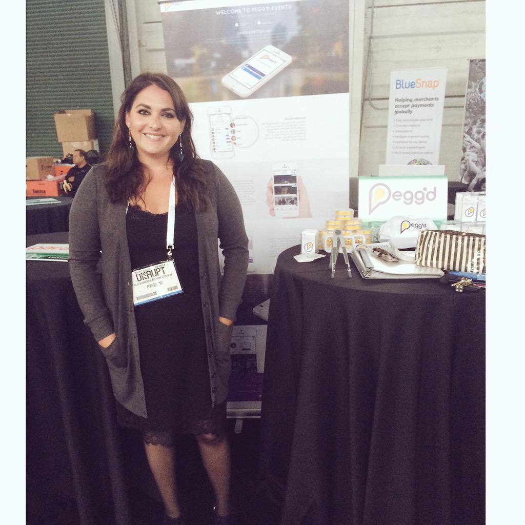AlexandraBCohen's tweet photo. ThrowBack @TechCrunch 2014. Designed/Developed/Launched @Peggdevents -Sole Female Founder #tbt http://t.co/mGj7SNUrxB