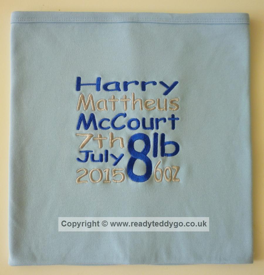 You can also put our birth square design on a soft cotton baby blanket #babygifts