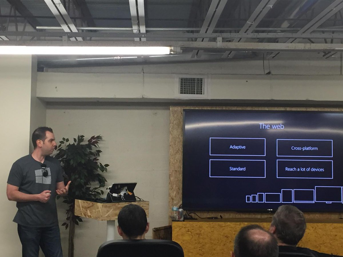 cecilphillip's tweet image. Joe Raio is at @dotNetMiami talking about #vorlonjs and #MainfoldJS.  #javascript #debugging