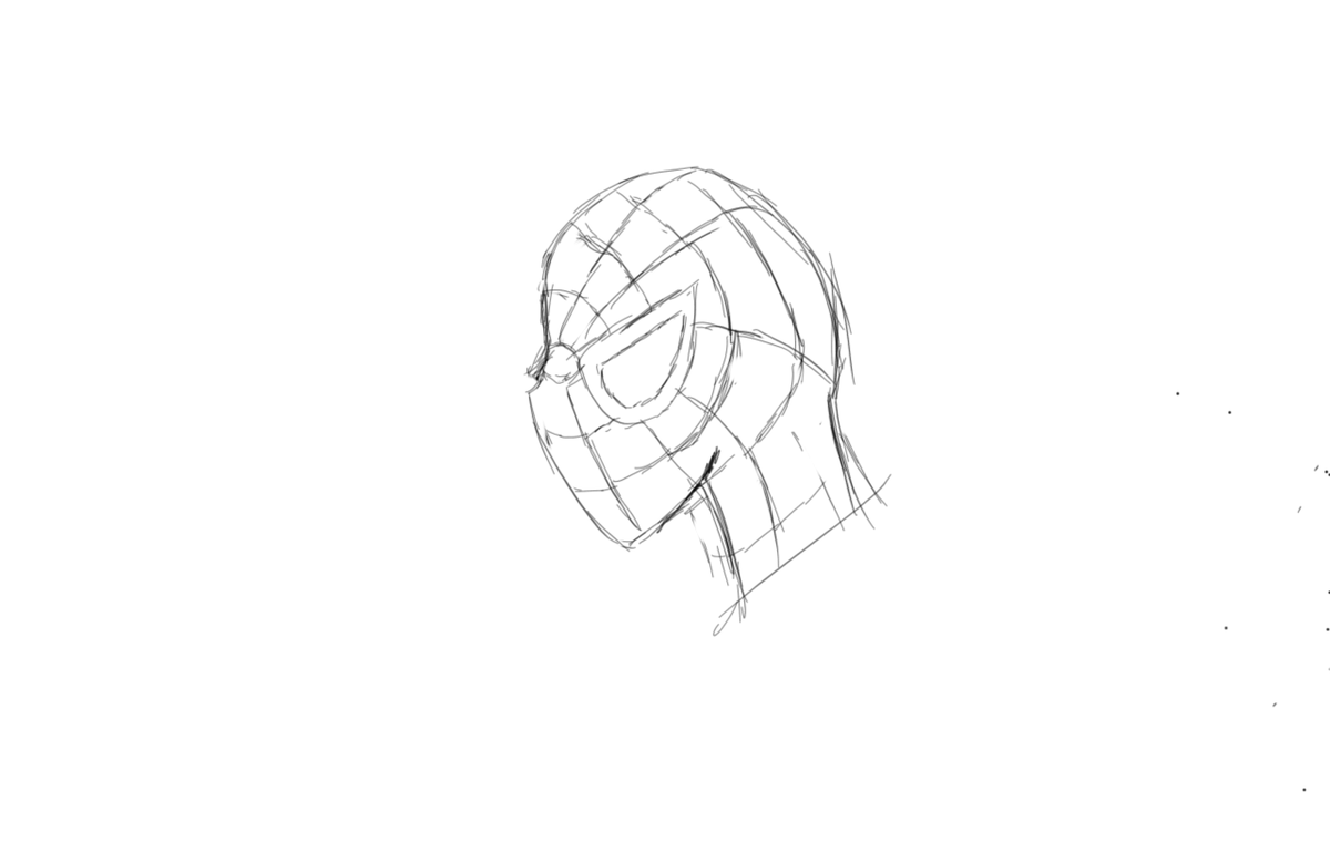 hypestcharlie's tweet photo. Spider-man sketch by me :) Courtesy of my #MicrosoftSurface3 http://t.co/Z9vHLUmqgi
