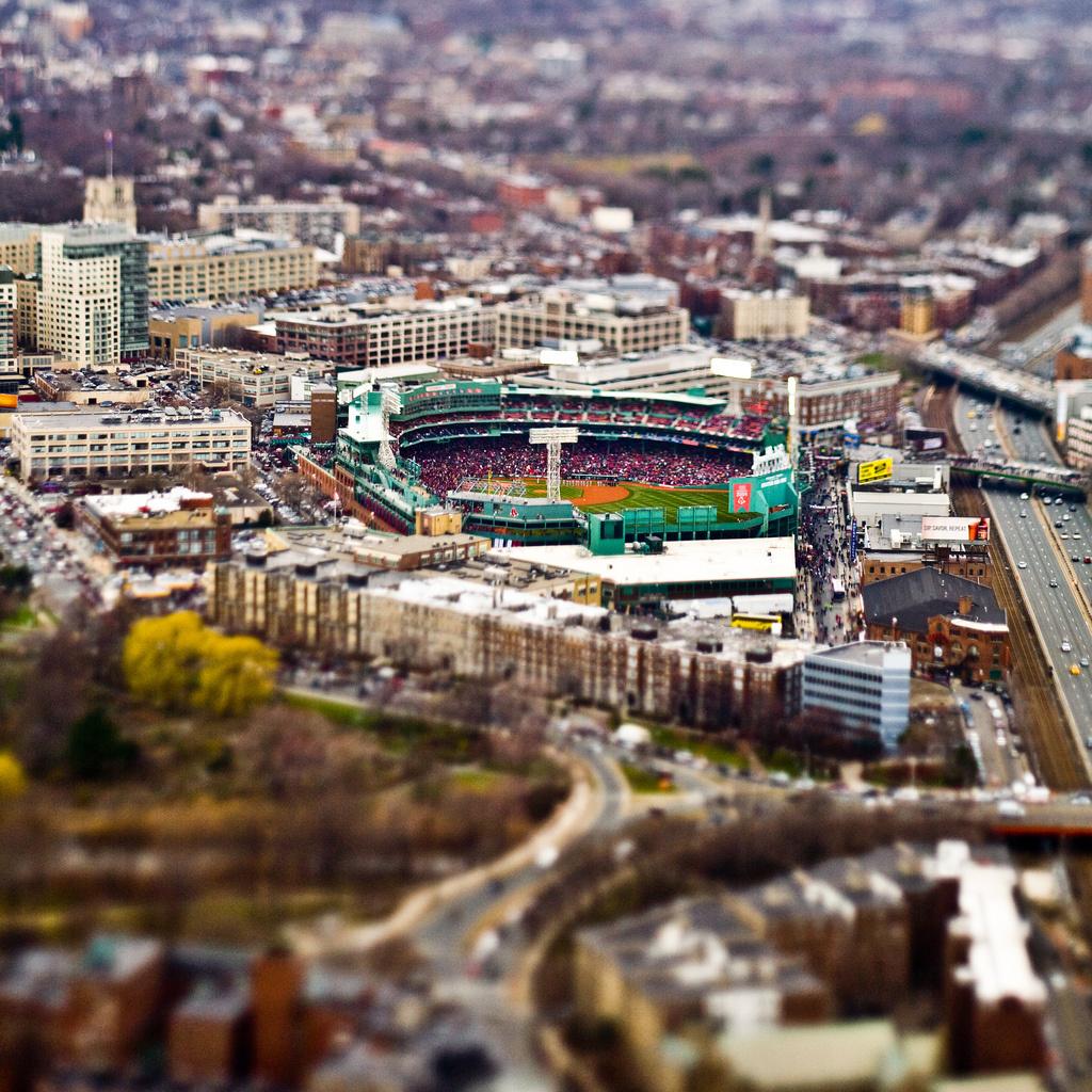 stadiumpix's tweet photo. Cool tilt shift photo of Fenway Park from 2009. #RedSox http://t.co/VQ5AyCvwfw