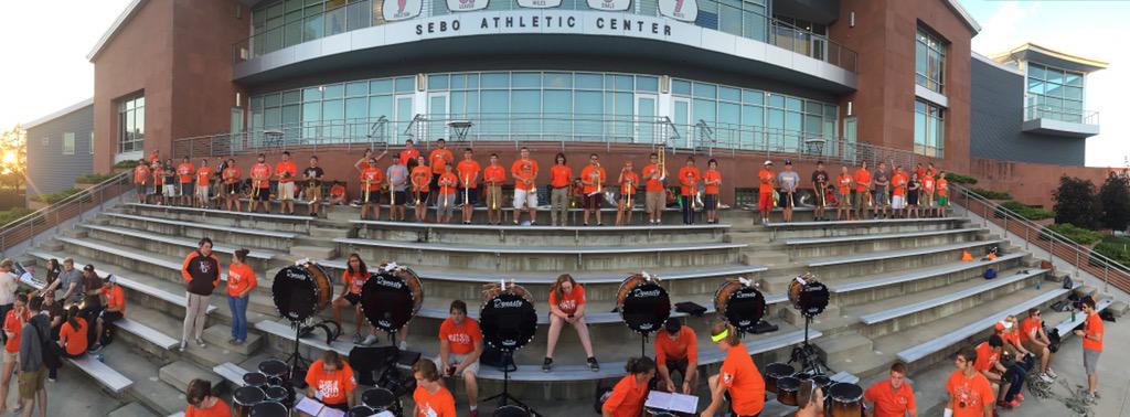 FMBones's tweet photo. The 2015 #FMBones set up across the bandstand! #33Strong http://t.co/WRmR6258S8