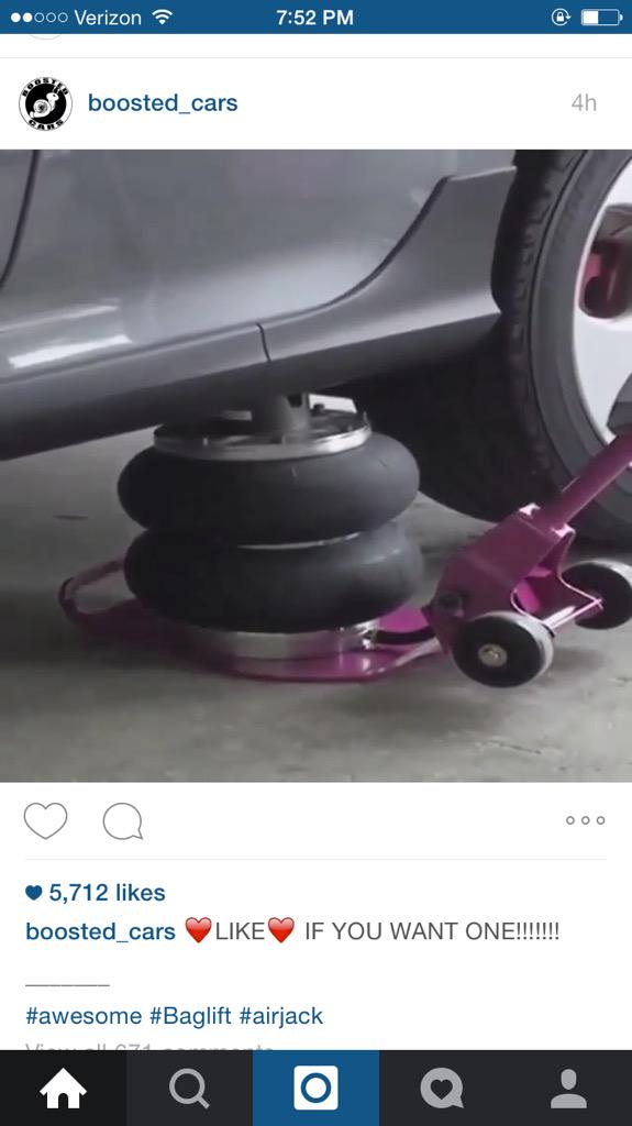 GarrisonLouis's tweet photo. Floor jacks have reached an all new level #baglift http://t.co/QN2QSUWw54