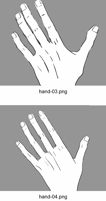 暗チの手を(主観で)全員分描いてみました。誰がどの手でしょ〜か? 