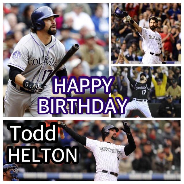 HAPPY BIRTHDAY TO LEGEND TODD HELTON!! 
Miss watching you play!   