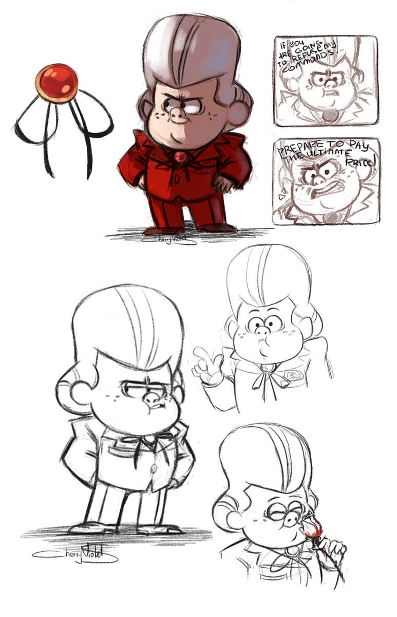 @littlethurop Gideon sketches! Man, this red looks good at him, I can see his thirst for blood.. 