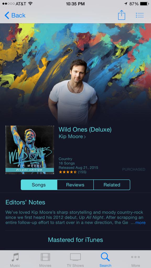 picksixstrings's tweet image. Aaand it's out! Go and get it! @KipMooreMusic #WildOnes