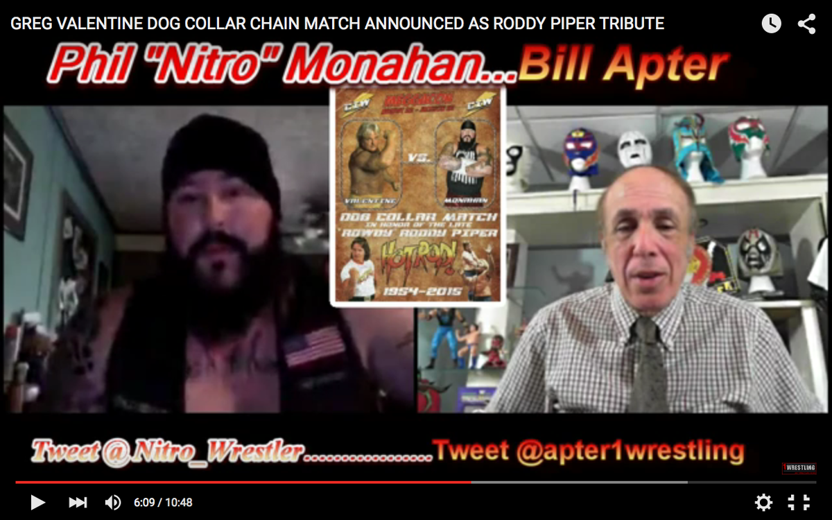 Our poster design was featured on legendary <a href="/apter1wrestling/">Bill Apter</a> interview with <a href="/Nitro_Wrestler/">Phil Nitro Monahan</a> about his upcoming match