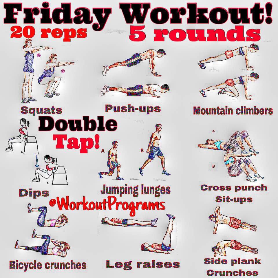 exerciseguide's tweet photo. Friday workout of the day! http://t.co/jXuUKOZhnq http://t.co/dhXop5BGfQ