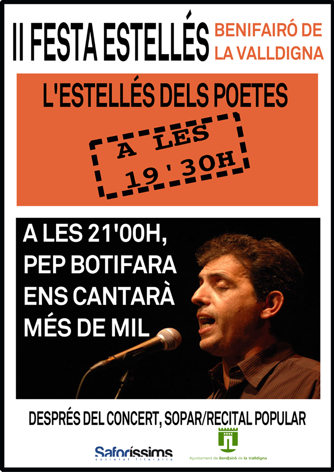 #FestaEstellés2015 Benifairó d la Valldigna, 3 de set. Amb el plus dl Botifarra @pepbotifarra <a href="/alangreus/">Àlan Greus</a> <a href="/saforissims/">Saforíssims</a>