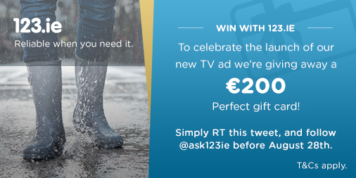 Ask123ie's tweet photo. Rely on us for a €200 gift card! Retweet &amp; follow @ask123ie for your chance to win! See T&amp;Cs http://t.co/mFCxWCWu2k http://t.co/5xIoiACdHi