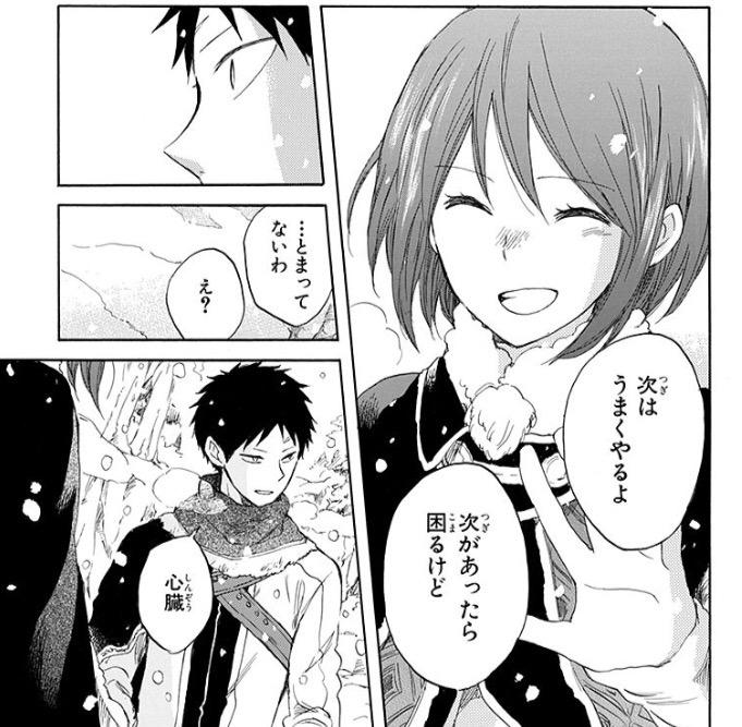 ゼン丸 赤髪の白雪姫9巻感想 今回はすごくゼン白が少ない でもオビと白雪多くてちょっとうれしい オビがんばれ 最後のガラク薬室長とシダンさんの話よかったなぁ Http T Co Diktvpdwpc Twitter