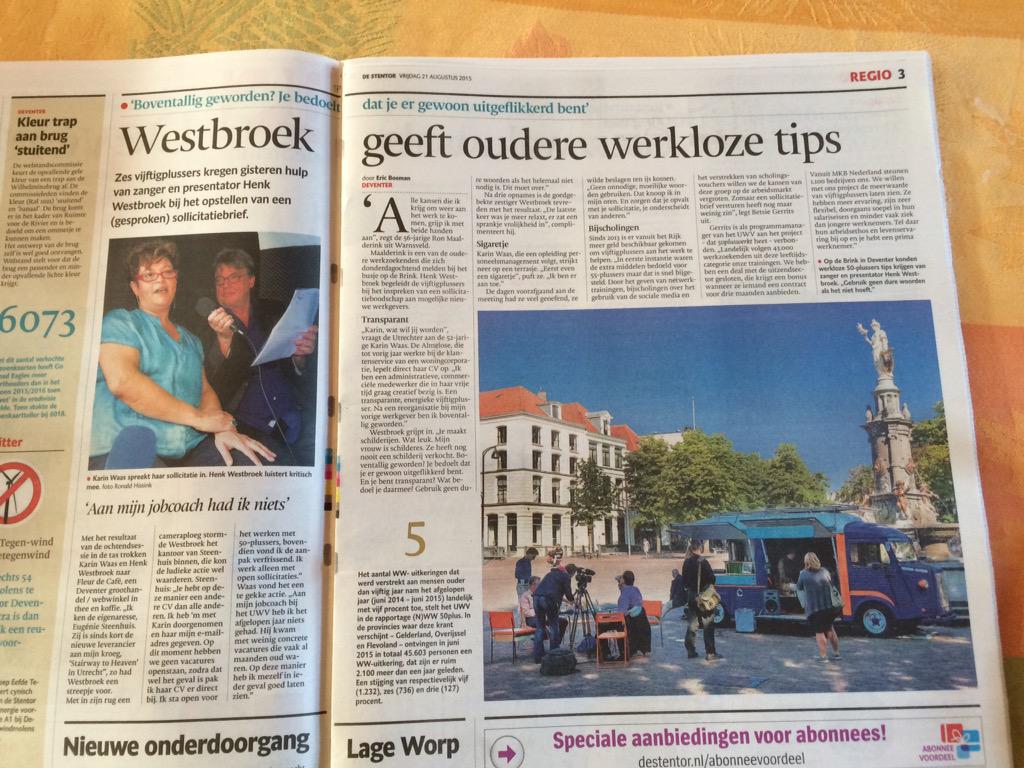Ook ik, #50+, #zoekwerk Probeer alles en baalde; gisteren niet in #Deventer Bleek slechts voor 6 #druppelvooraandacht