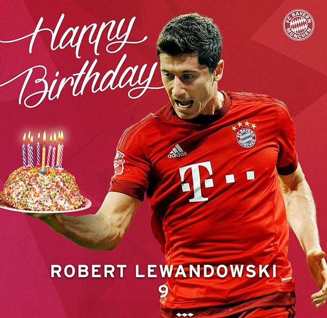 Robert Lewandowski bu gün 27 ya  na giriyor. yi ki do dun, Robert! Alles Gute, Robert! Happy Birthday, Robert!   