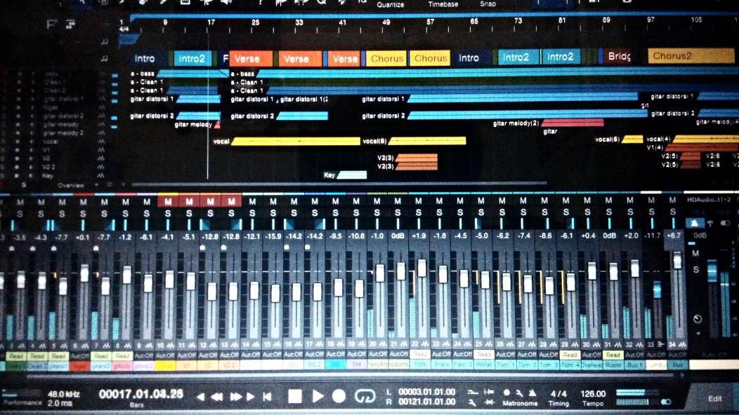heryusnayoda's tweet image. Setelah 2 hari recording project @AmigoBand , sekarang masuk tahap editing, balancing dan mixing
