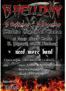 PRE EVENT Studio Show "13 HELLDAY" 4 Bulan berturut-turut 400band, sebelum acara puncak di BULAN DESEMBER 2015!
