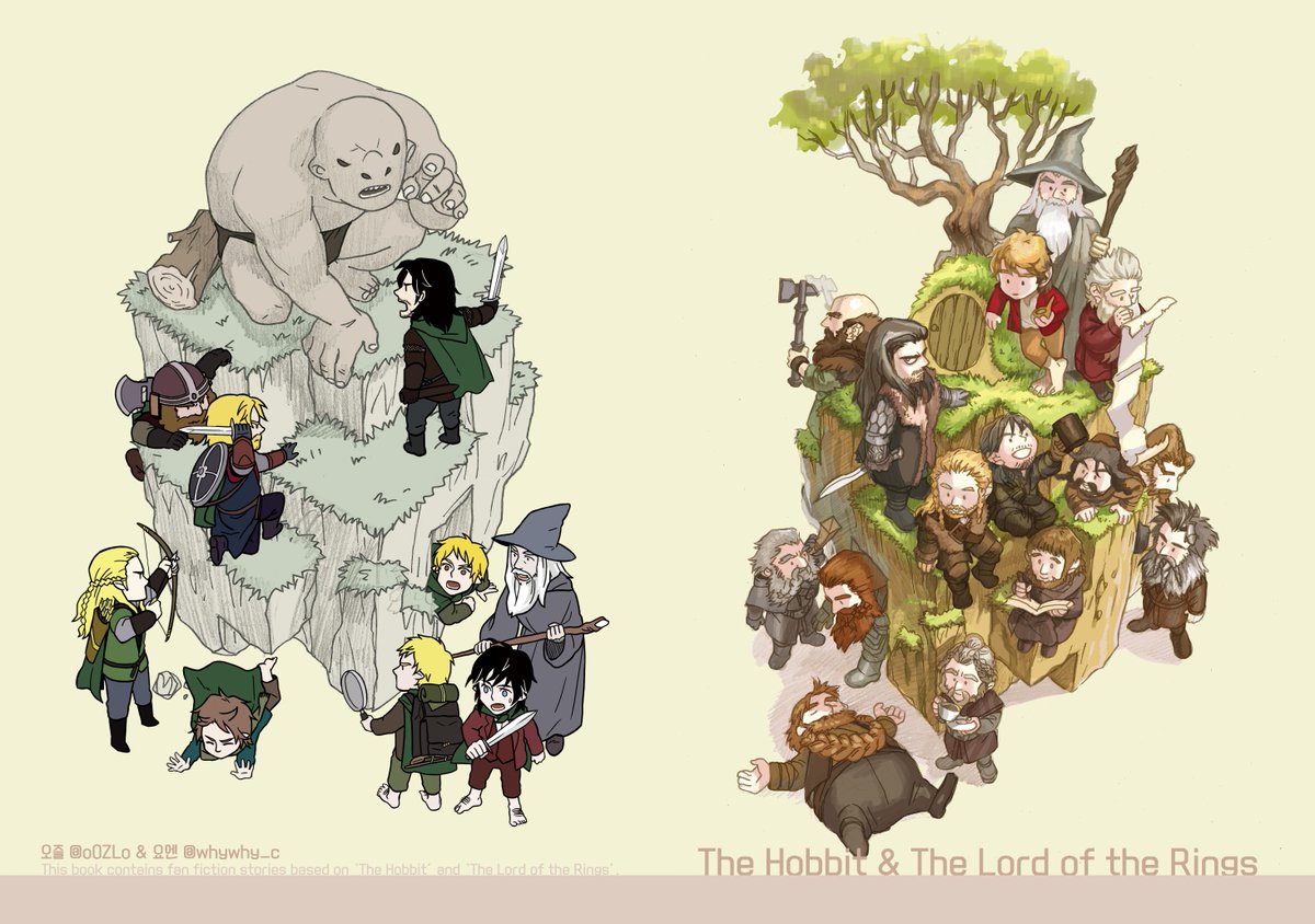 호빗 빌보는 레골라스를 둥글게한다 반지의 제왕 엘론드, 호빗, chibi, 가상의 인물 png | PNGEgg, image size:1200x844