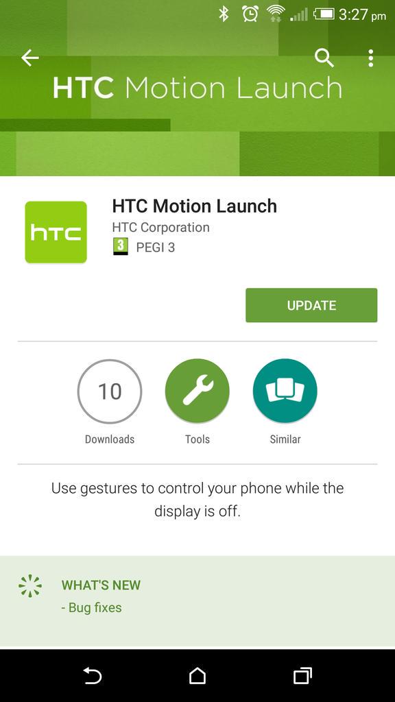drrnmllr's tweet photo. .@htc release a #MotionLaunch update on the @GooglePlay store. Better double tap to wake?? http://t.co/SU8dMVfiCL