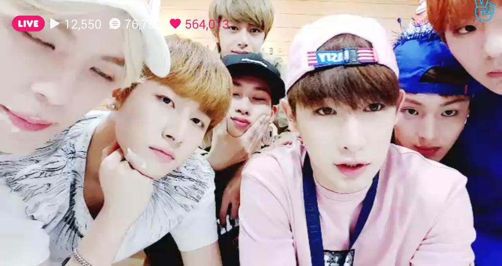 MONSTAXUS's tweet photo. [CAP] 150821 #MONSTA_X-FILE (100-Day! Practice Room Attack!) Live V App #100DayswithMonstaX #MONSTAX_100DAYS #몬스타엑스 http://t.co/6NY0i8lCcH