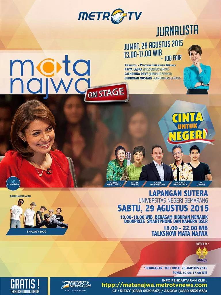 29 Agustus 2015 | <a href="/MataNajwa/">Mata Najwa</a> on stage at UNNES #Semarang | GRATIS! Daftar disini -> matanajwa.metrotvnews.com/mos #eventSMG