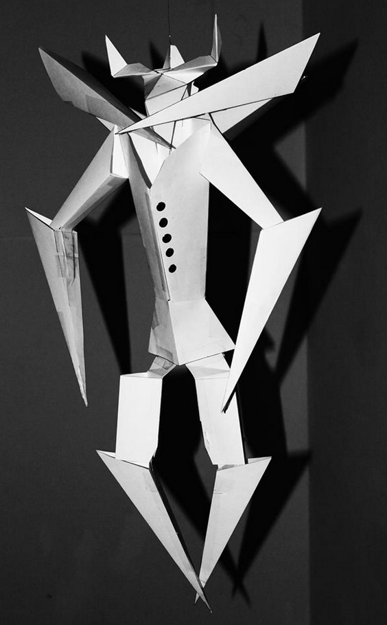 AngusHB's tweet image. One of my greatest creations. My child in paper form. #art #puppets