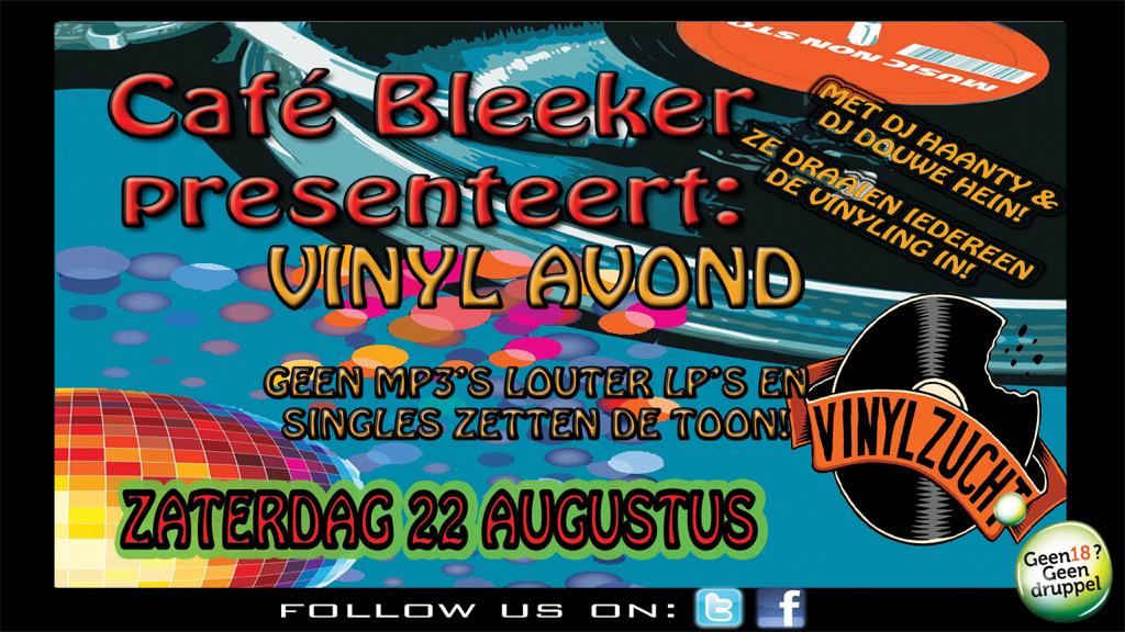 Heerlijk ouwe muziek komende zaterdag <a href="/CafeBleeker/">Cafe Bleeker</a> #VinylAvond <a href="/vinylzucht/">Vinylzucht</a> <a href="/ngoudenplak/">Regio Heerenveen 'n Gouden Plak</a>