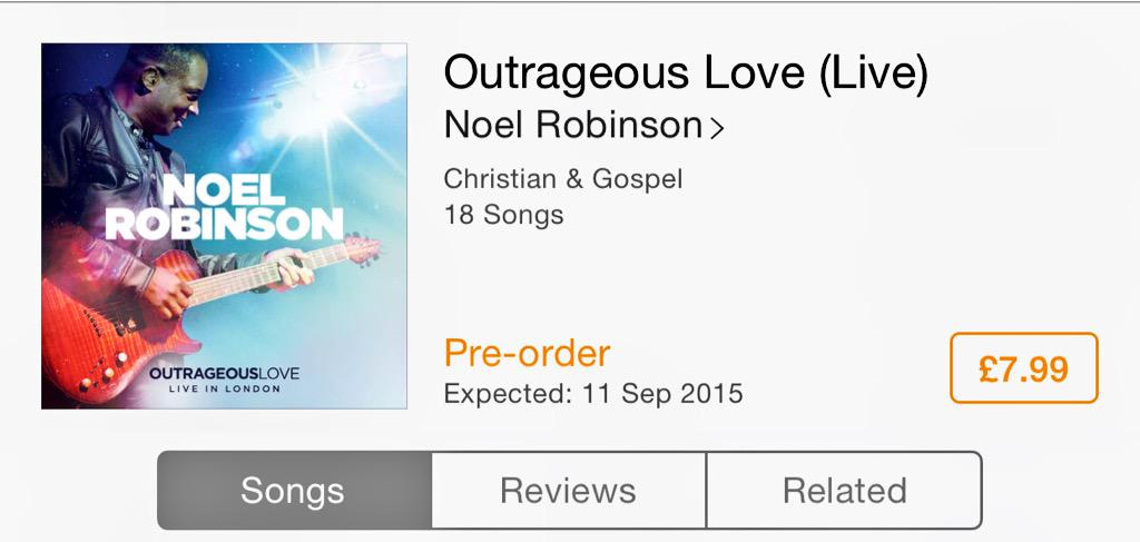 Outrageous Love (Live) by Noel Robinson. We are proud 
itun.es/gb/8NZB9 <a href="/NoelRobinsonUK/">Noel Robinson</a> @IntegrityEurope