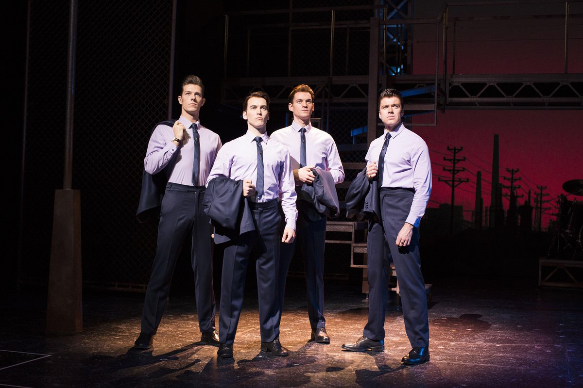 JerseyBoysUK's tweet photo. New JERSEY BOYS UK Tour production shots featuring @mattjcorner as Frankie Valli! #JBUKTour http://t.co/AQ7IPbBJ7A