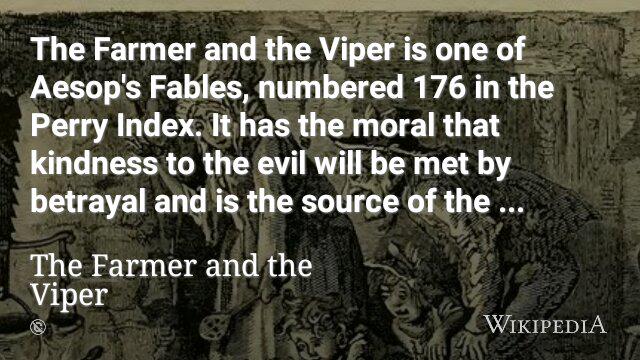 Acen The Farmer And The Viper On Wikipedia T Co 9yy7klxpc5 Http T Co Sxns2ngebs Twitter