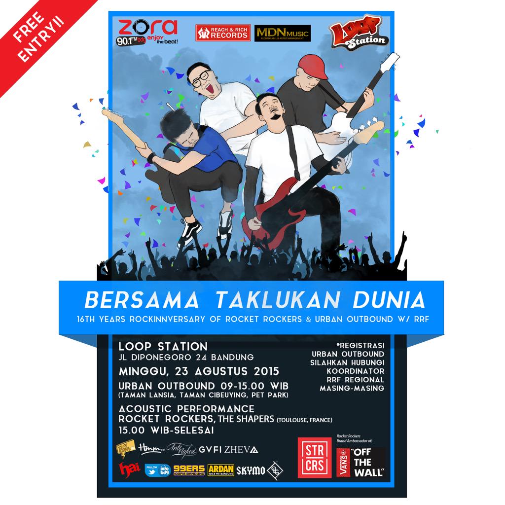 #BersamaTaklukanDunia #RR16th  23 Agustus 2015 09.00 WIB di <a href="/BeFunNColorful/">Be Fun N Colorful</a> Loop Station Bdg