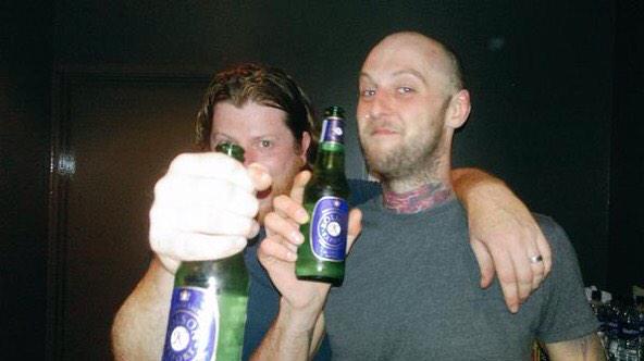 ExportKolson's tweet image. The Fratellis enjoying Kolson Export post gig late last night!!!