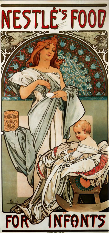 arteaIdia's tweet photo. "Nestlé`s Food for Infants" (1897), Alfonso Mucha (Rep. Checa) - Modernismo http://t.co/2Z3IcxAiTO